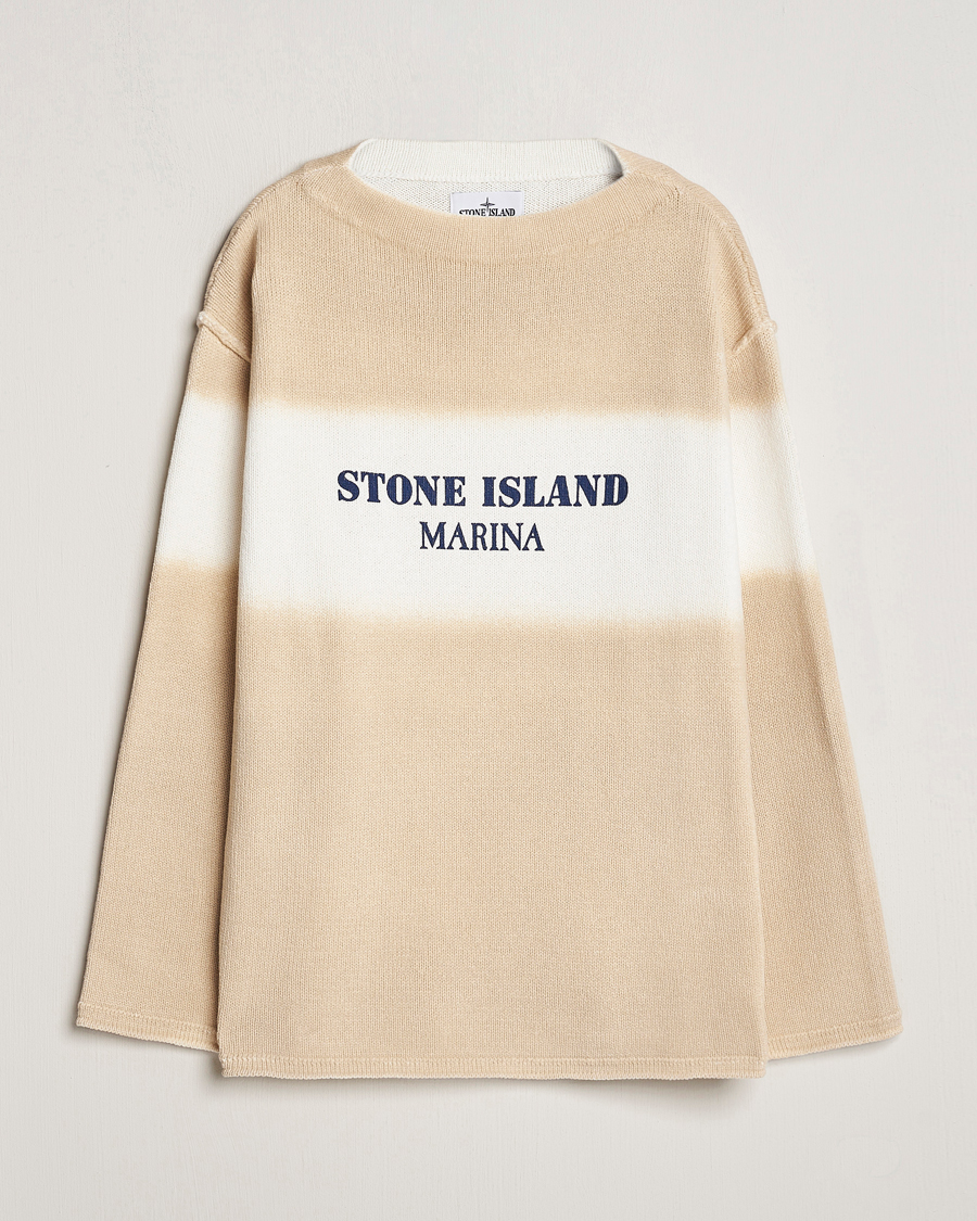 Mies | Puserot | Stone Island | Marina Organic Cotton Sweater Natural Beige