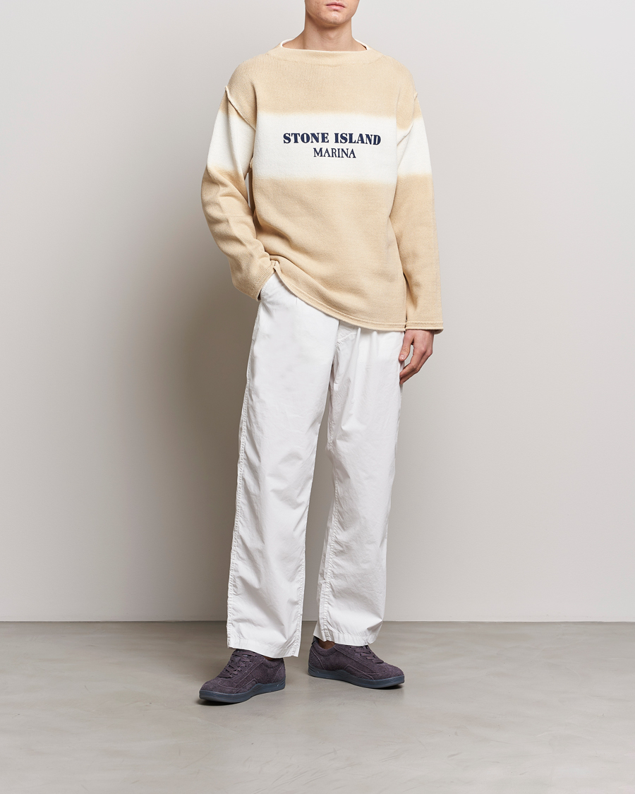 Mies | Puserot | Stone Island | Marina Organic Cotton Sweater Natural Beige