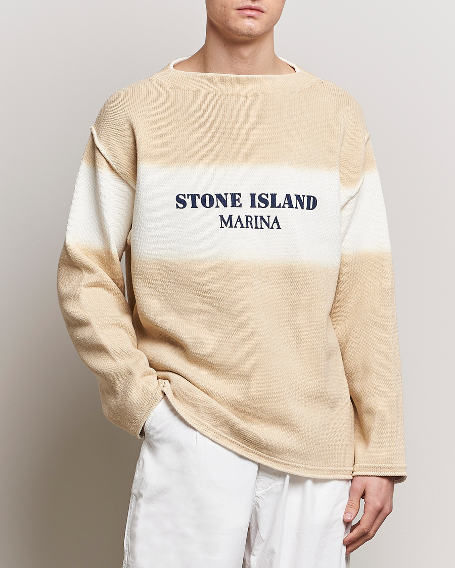 Mies | Stone Island | Stone Island | Marina Organic Cotton Sweater Natural Beige