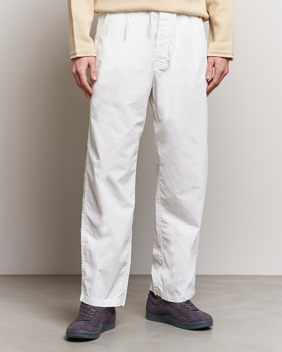 Mies | Vaatteet | Stone Island | Marina Washed Cotton Canvas Trousers White