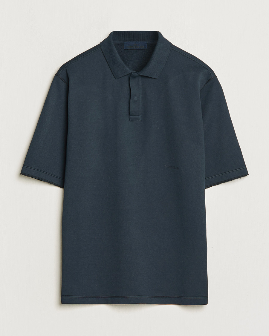 Mies | Pikeet | Stone Island | Ghost Garment Dyed Organic Cotton Poloshirt Navy Blue