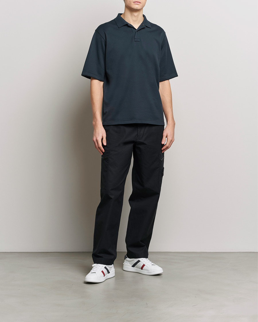 Mies | Pikeet | Stone Island | Ghost Garment Dyed Organic Cotton Poloshirt Navy Blue