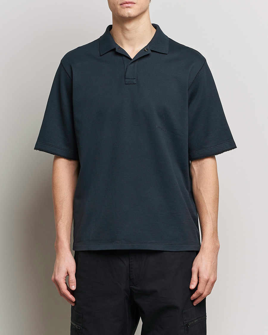 Mies |  | Stone Island | Ghost Garment Dyed Organic Cotton Poloshirt Navy Blue