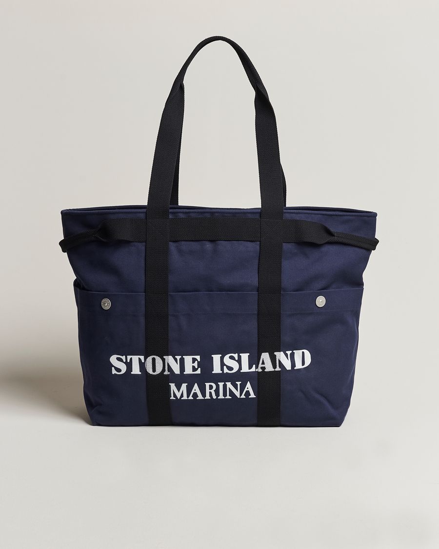 Mies | Stone Island Marina Large Tote Bag Royal Blue | Stone Island | Marina Large Tote Bag Royal Blue