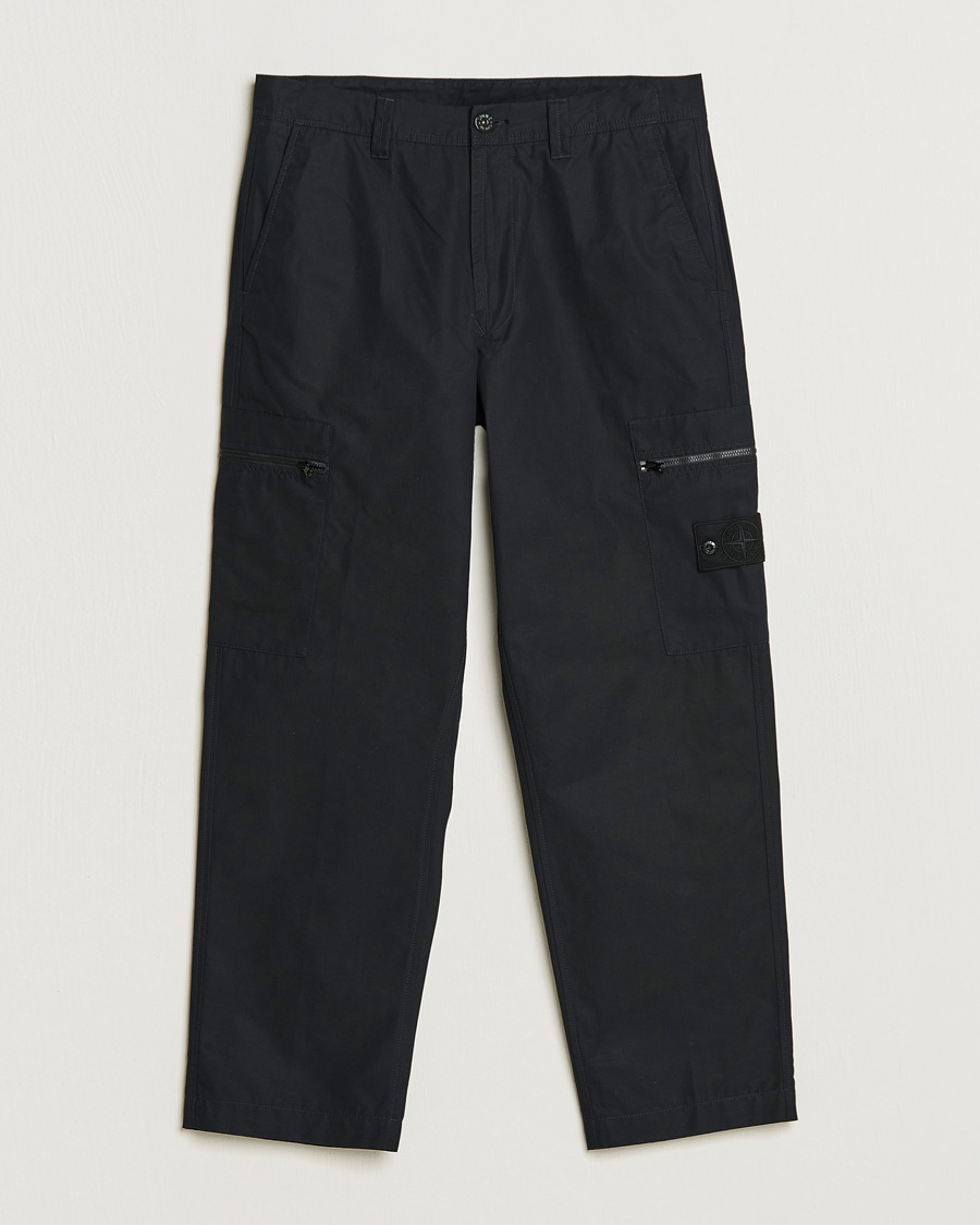 Mies | Housut | Stone Island | Ghost Ventile Cotton Cargo Pants Black