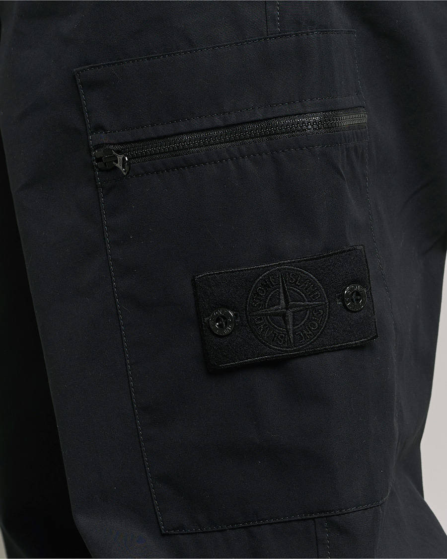 Mies | Housut | Stone Island | Ghost Ventile Cotton Cargo Pants Black