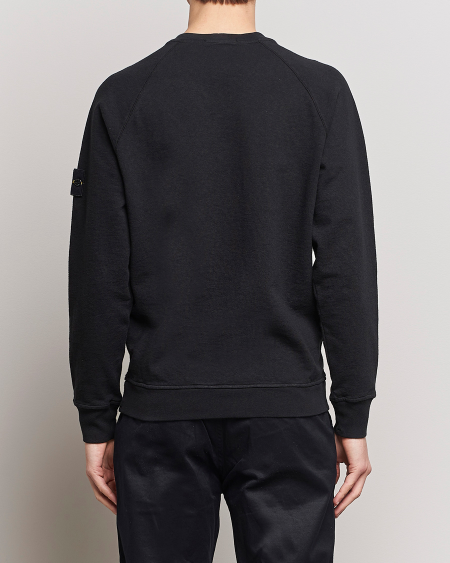 Mies | Puserot | Stone Island | Garment Dyed Cotton Old Effect Sweatshirt Black