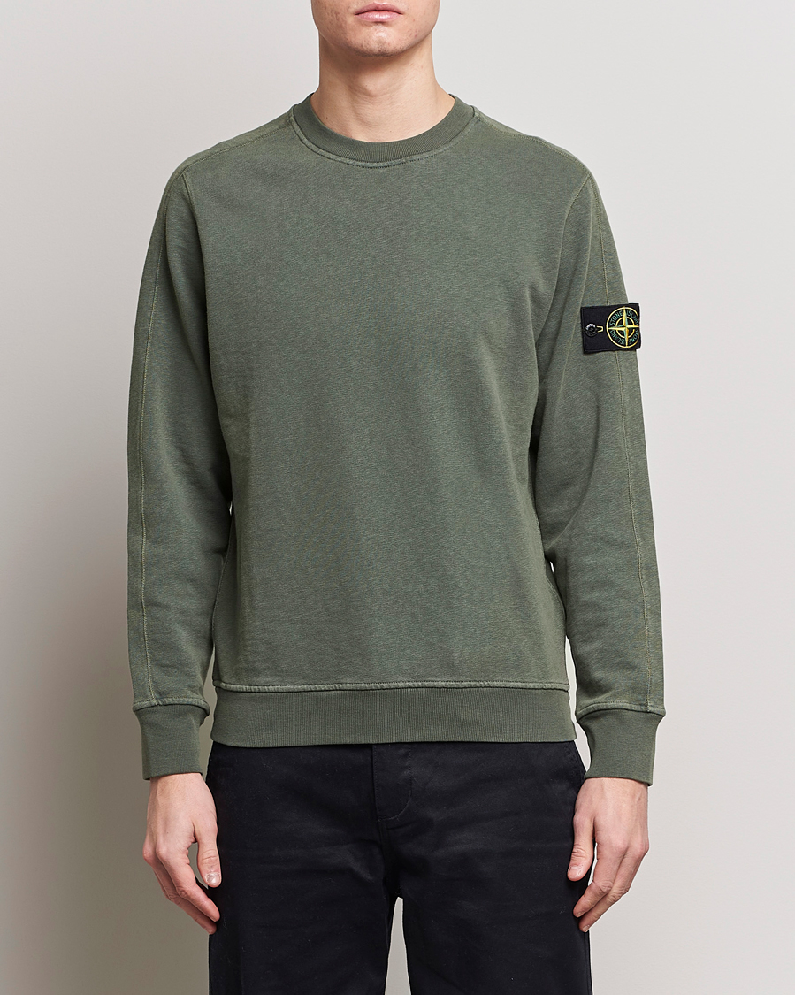 Mies | Puserot | Stone Island | Garment Dyed Cotton Old Effect Sweatshirt Musk