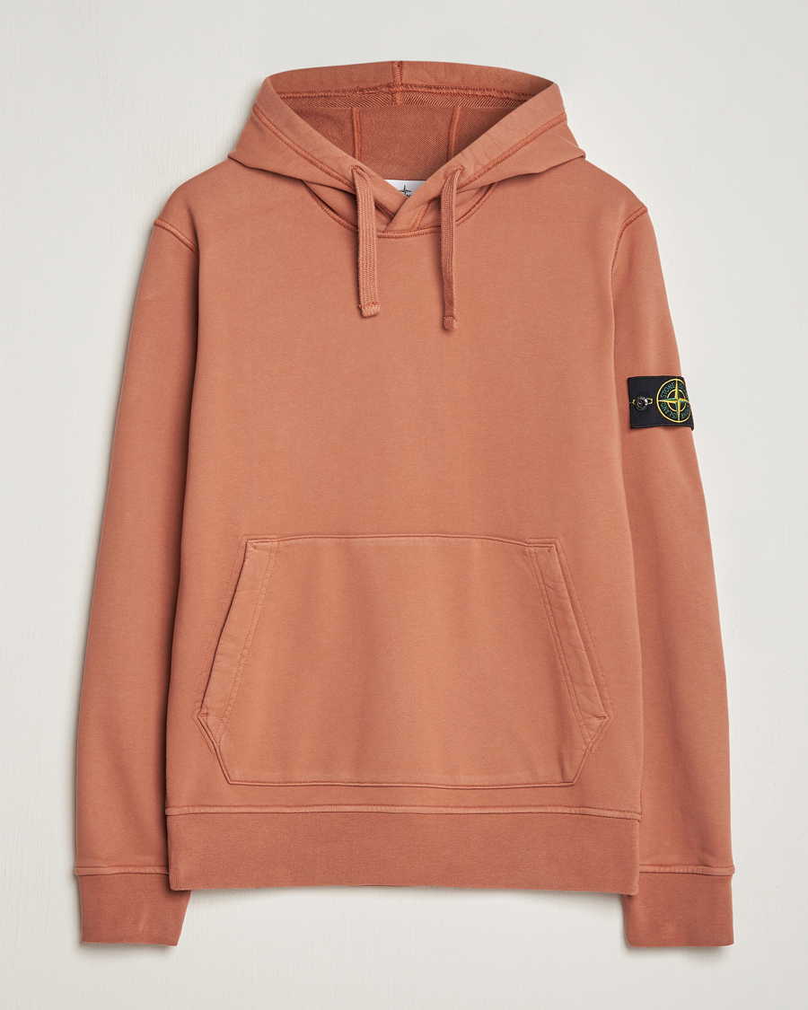 Mies | Puserot | Stone Island | Garment Dyed Cotton Fleece Hood Rust