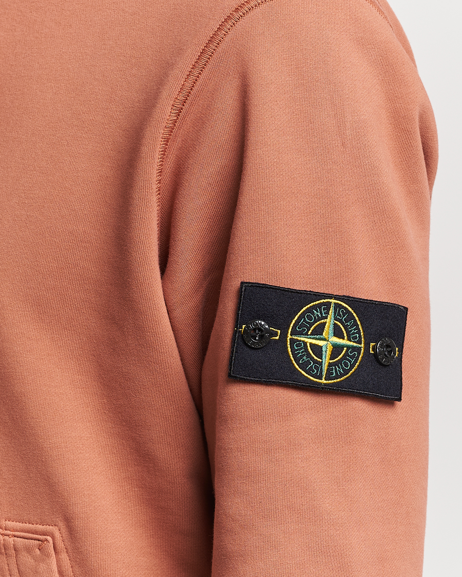 Mies | Puserot | Stone Island | Garment Dyed Cotton Fleece Hood Rust