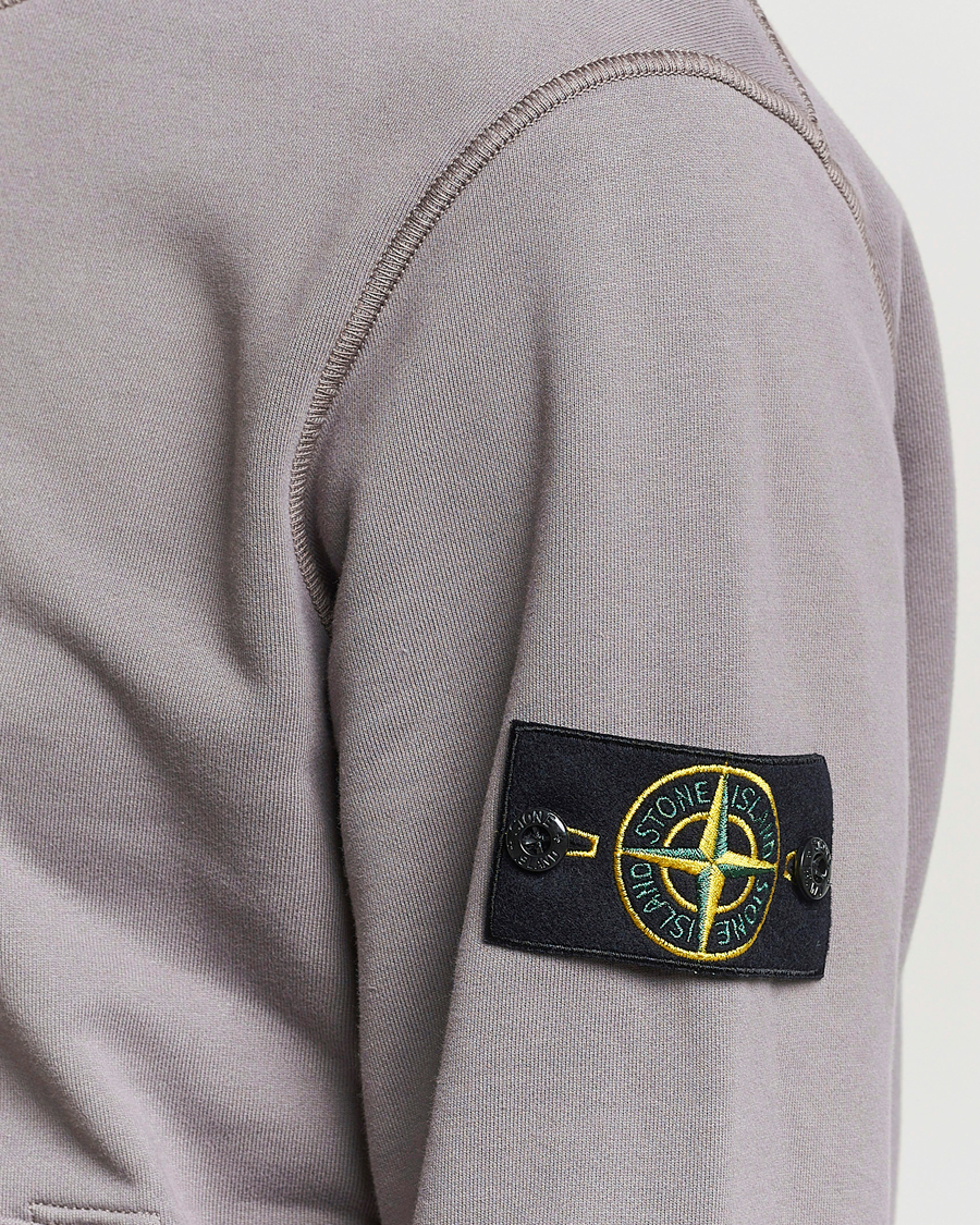 Mies | Puserot | Stone Island | Garment Dyed Cotton Fleece Hood Dove Grey