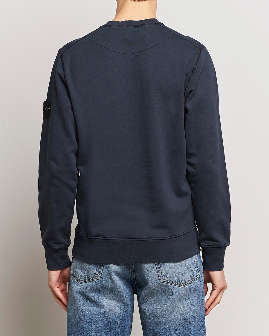 Mies | Puserot | Stone Island | Garment Dyed Cotton Sweatshirt Navy Blue