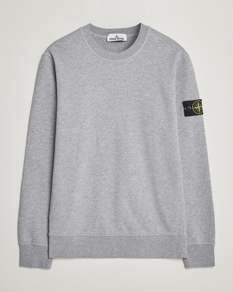 Mies | Puserot | Stone Island | Garment Dyed Cotton Sweatshirt Melange Grey
