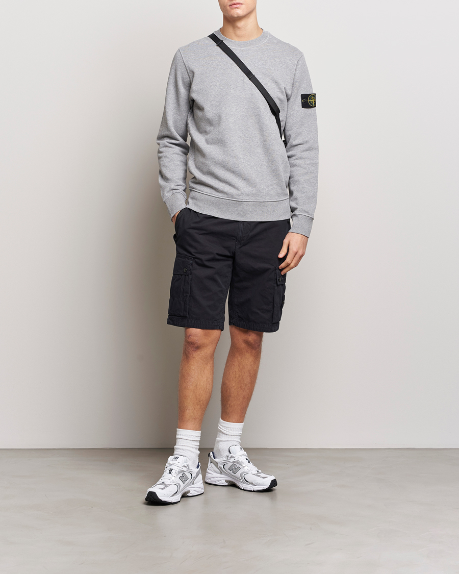 Mies | Puserot | Stone Island | Garment Dyed Cotton Sweatshirt Melange Grey
