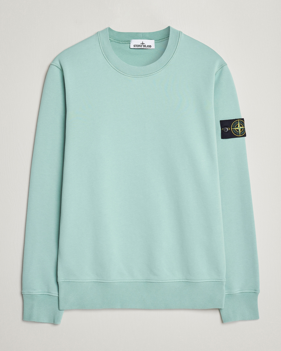 Mies | Vaatteet | Stone Island | Garment Dyed Cotton Sweatshirt Light Green