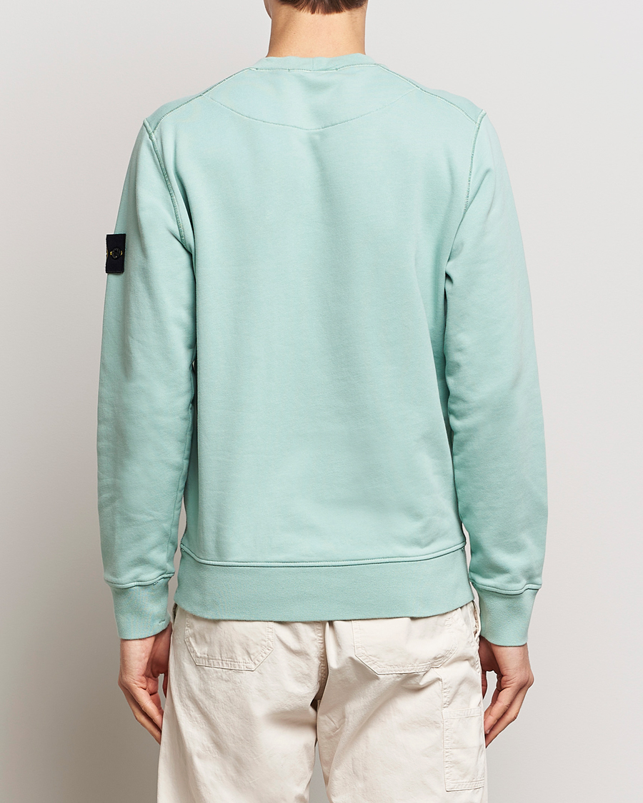 Mies | Puserot | Stone Island | Garment Dyed Cotton Sweatshirt Light Green