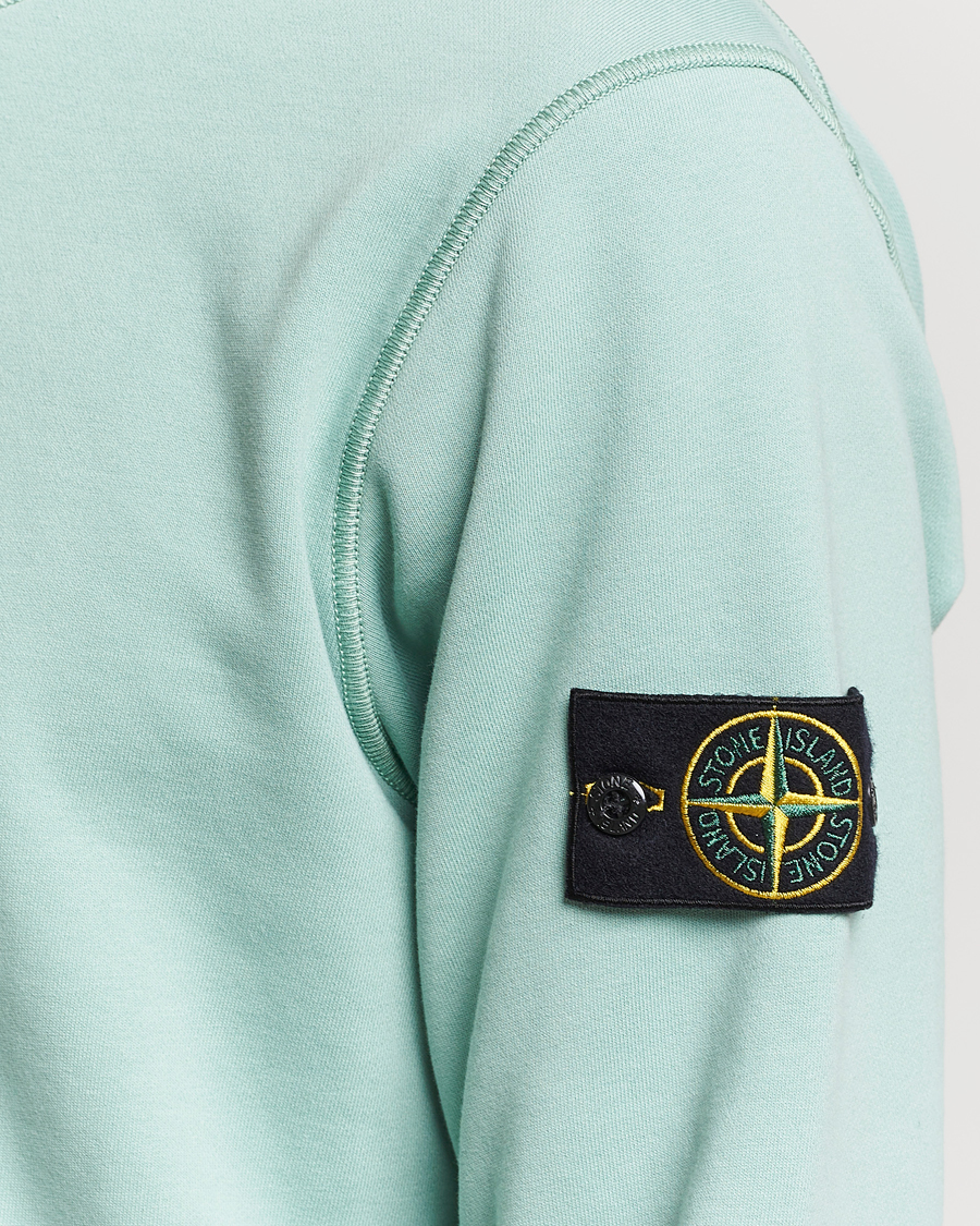 Mies | Puserot | Stone Island | Garment Dyed Cotton Sweatshirt Light Green