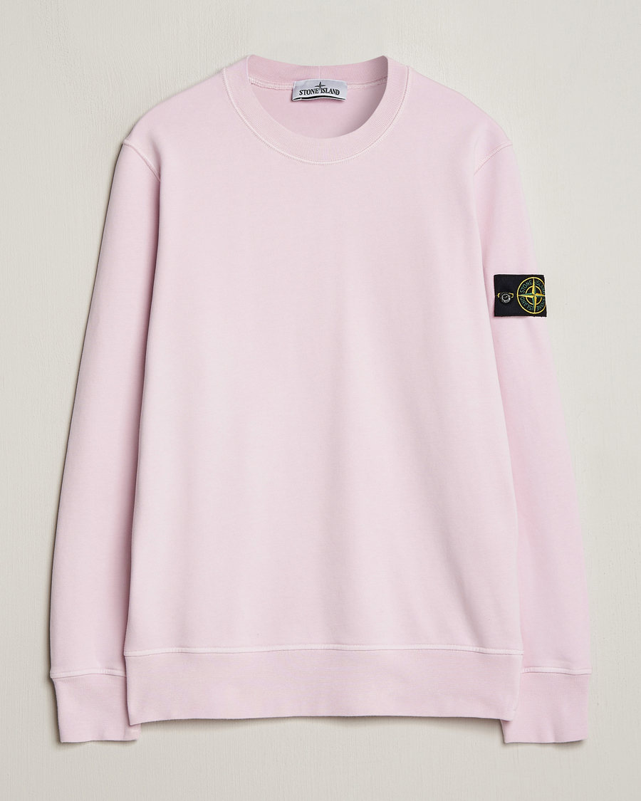 Mies | Puserot | Stone Island | Garment Dyed Cotton Sweatshirt Pink