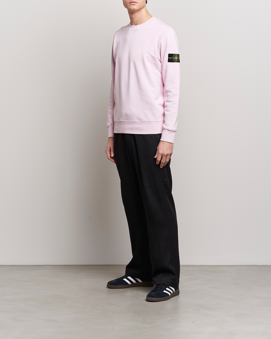 Mies | Puserot | Stone Island | Garment Dyed Cotton Sweatshirt Pink