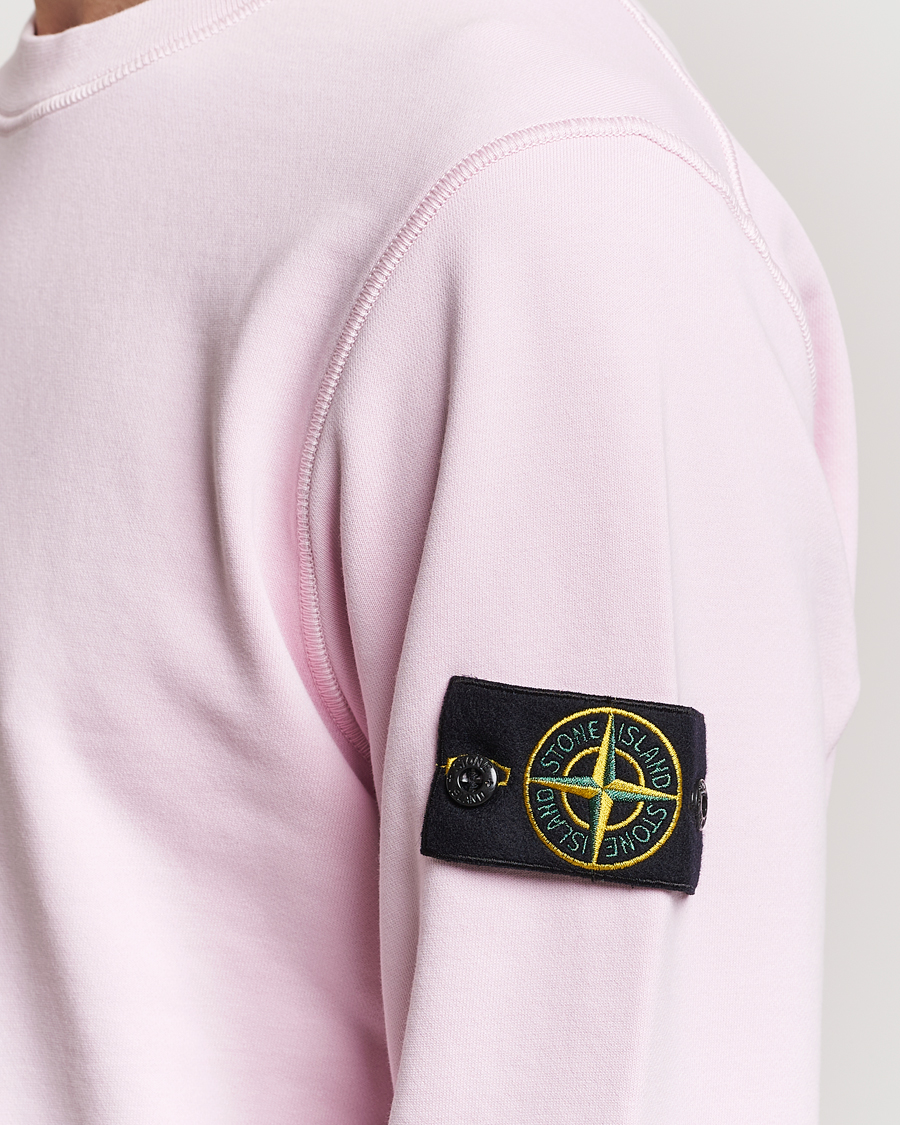 Mies | Puserot | Stone Island | Garment Dyed Cotton Sweatshirt Pink