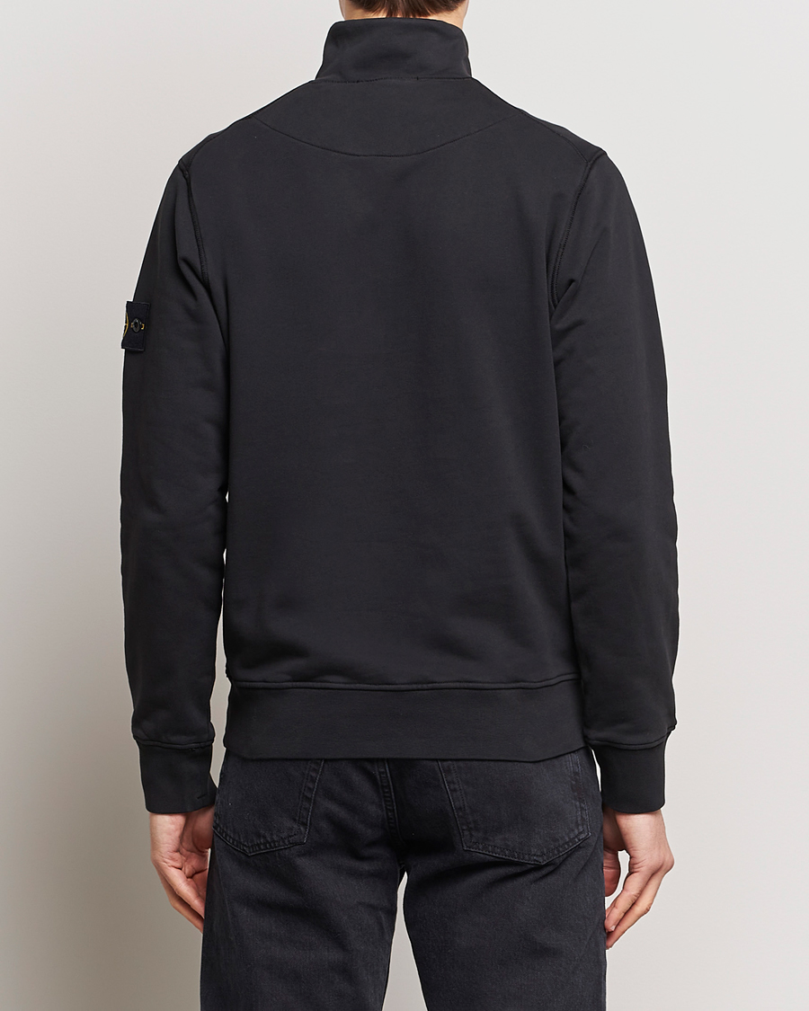 Mies | Puserot | Stone Island | Garment Dyed Cotton Half Zip Black