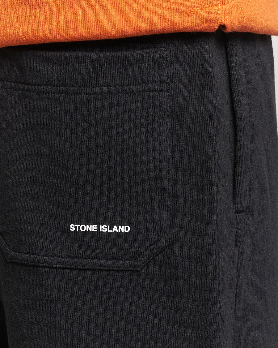 Mies | Shortsit | Stone Island | Heavy Cotton Fleece Sweatshorts Black