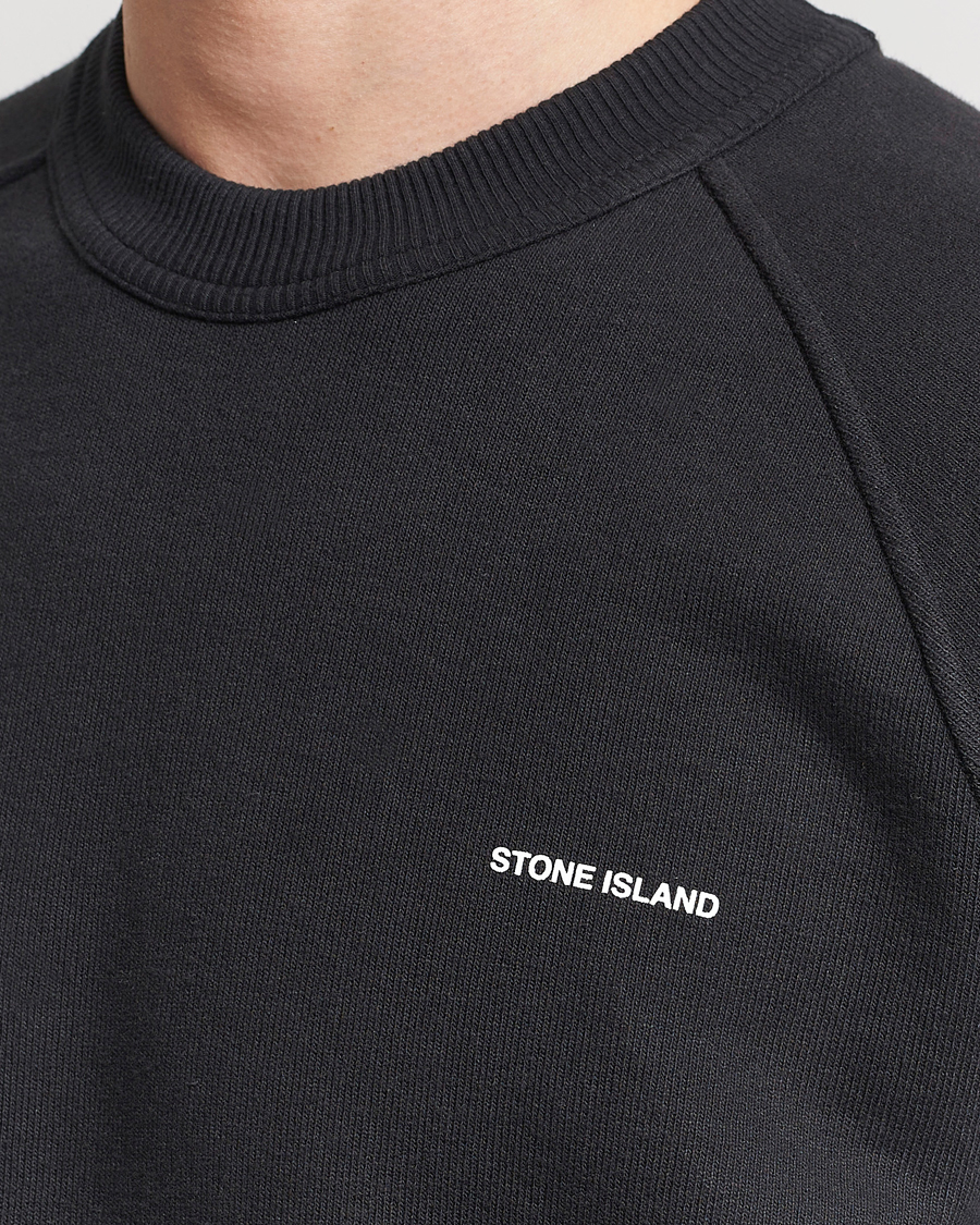 Mies | Puserot | Stone Island | Heavy Cotton Fleece Sweatshirt Black