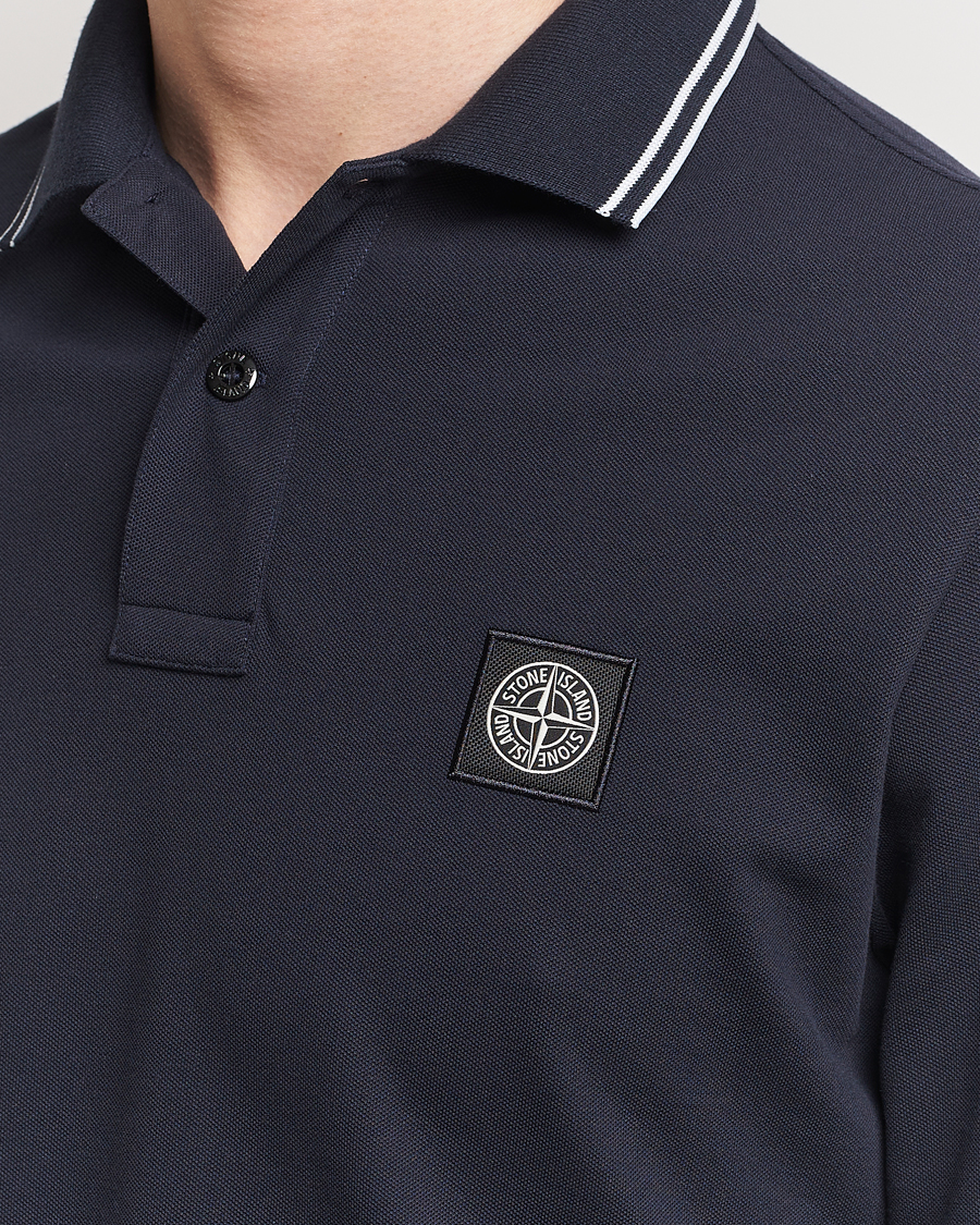 Mies | Puserot | Stone Island | Organic Cotton Stretch Pique Navy Blue