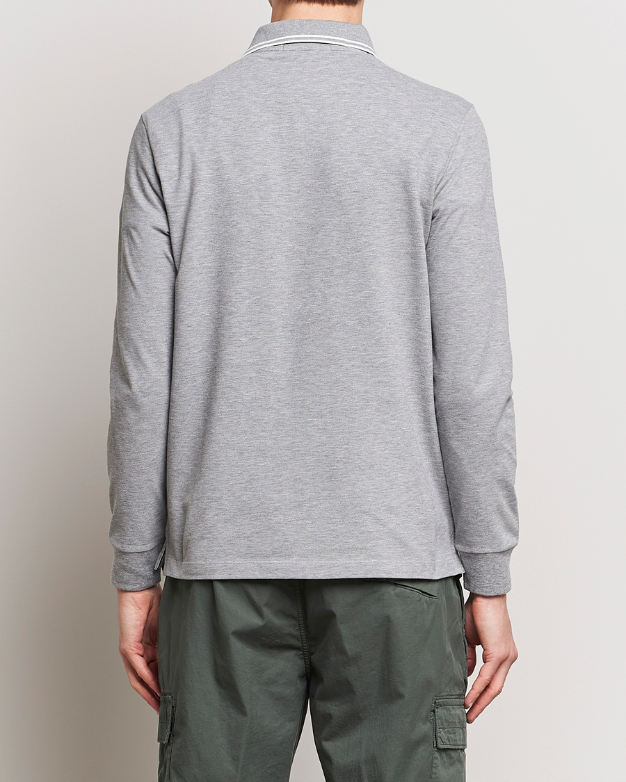 Mies | Puserot | Stone Island | Organic Cotton Stretch Pique Melange Grey