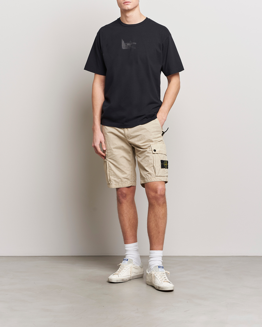 Mies | T-paidat | Stone Island | Reflective Two Print Cotton T-Shirt Black