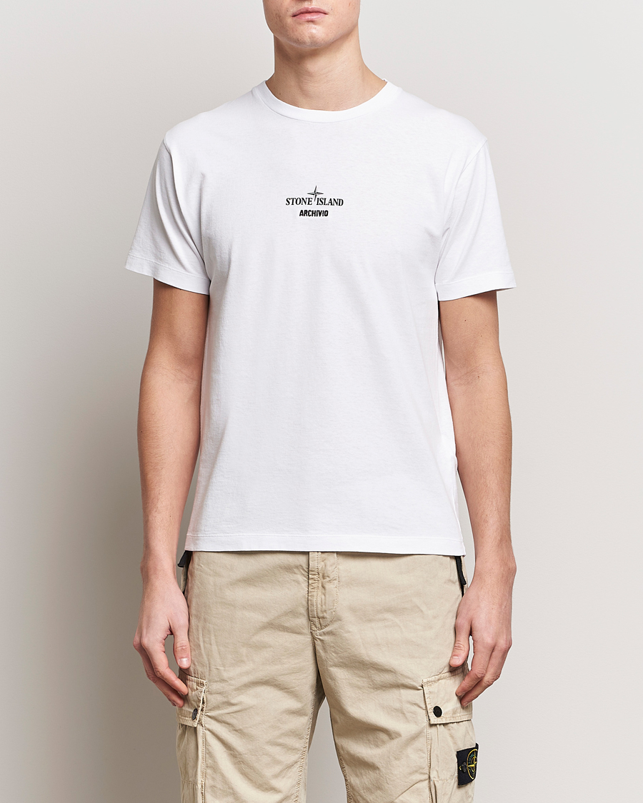 Mies | T-paidat | Stone Island | Archivio Print T-Shirt White