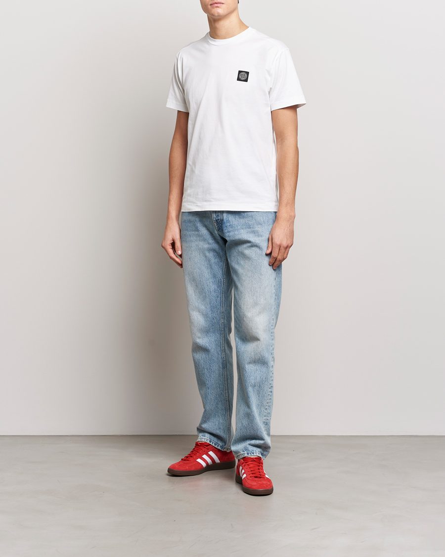 Mies | T-paidat | Stone Island | Garment Dyed Cotton Jersey T-Shirt White