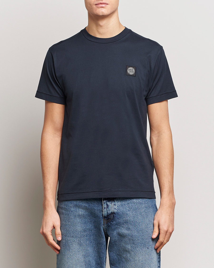 Mies | Vaatteet | Stone Island | Garment Dyed Cotton Jersey T-Shirt Navy Blue