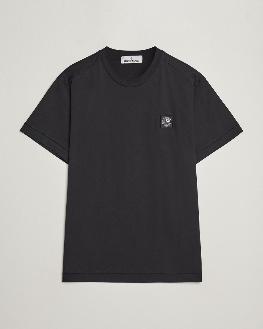 Mies | T-paidat | Stone Island | Garment Dyed Cotton Jersey T-Shirt Black