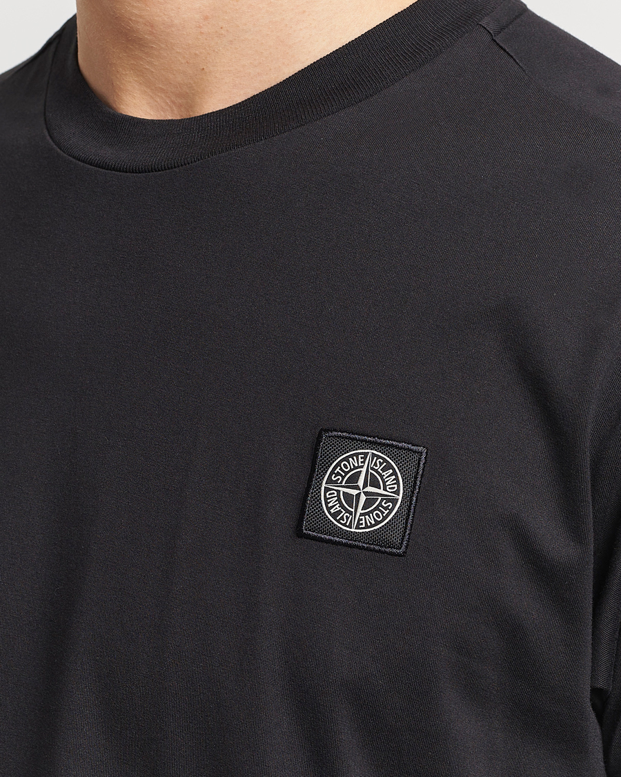 Mies | T-paidat | Stone Island | Garment Dyed Cotton Jersey T-Shirt Black