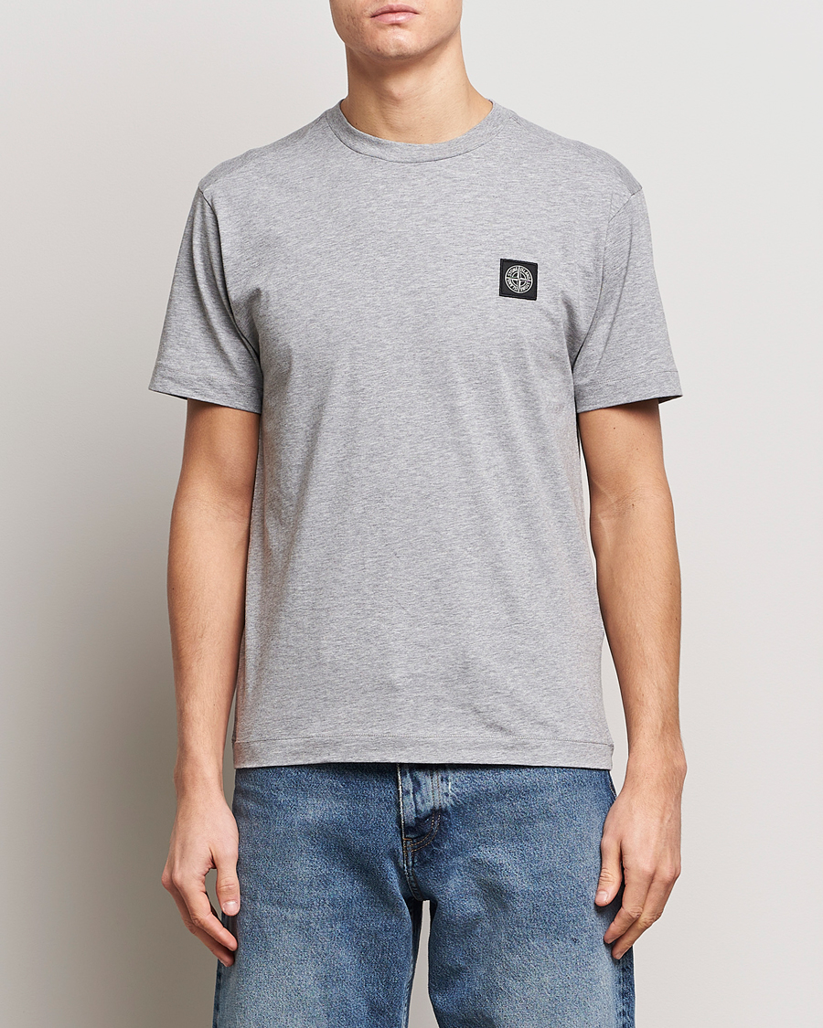 Mies | T-paidat | Stone Island | Garment Dyed Cotton Jersey T-Shirt Melange Grey