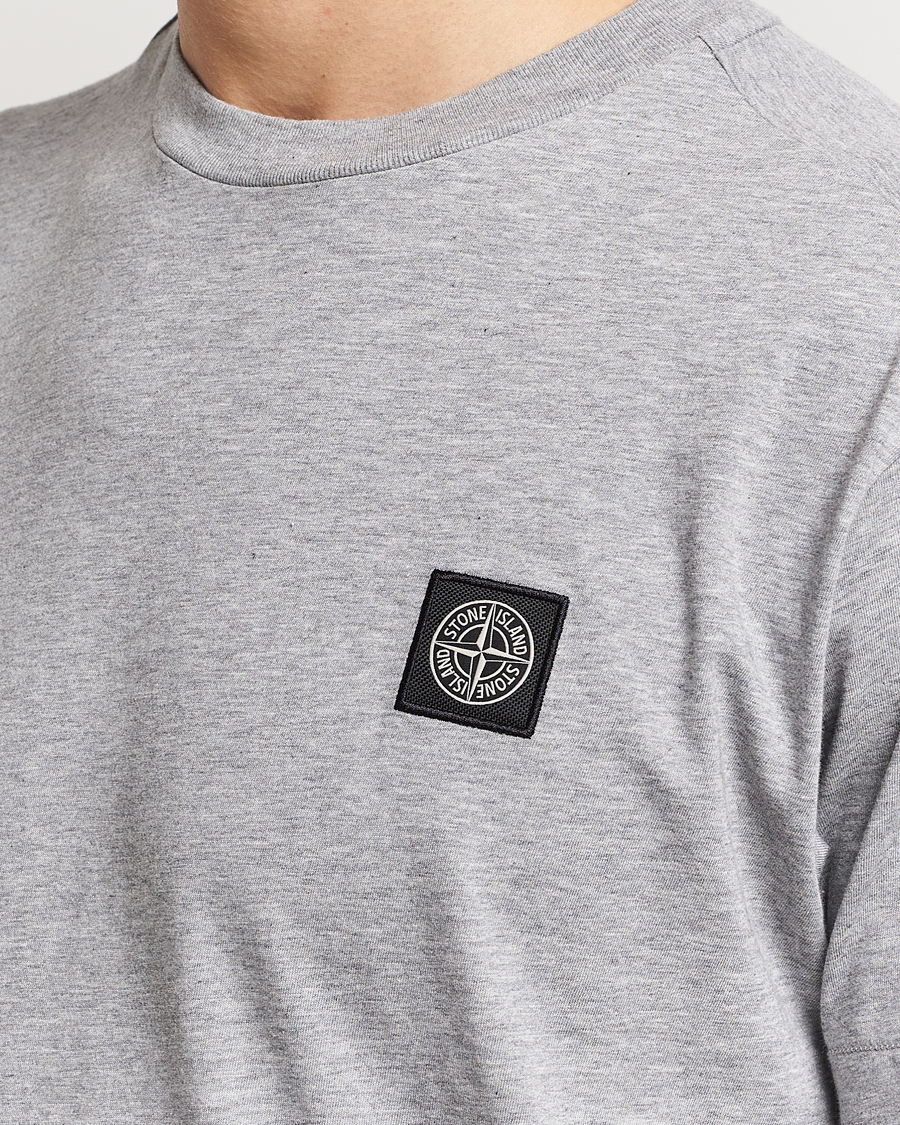 Mies | T-paidat | Stone Island | Garment Dyed Cotton Jersey T-Shirt Melange Grey