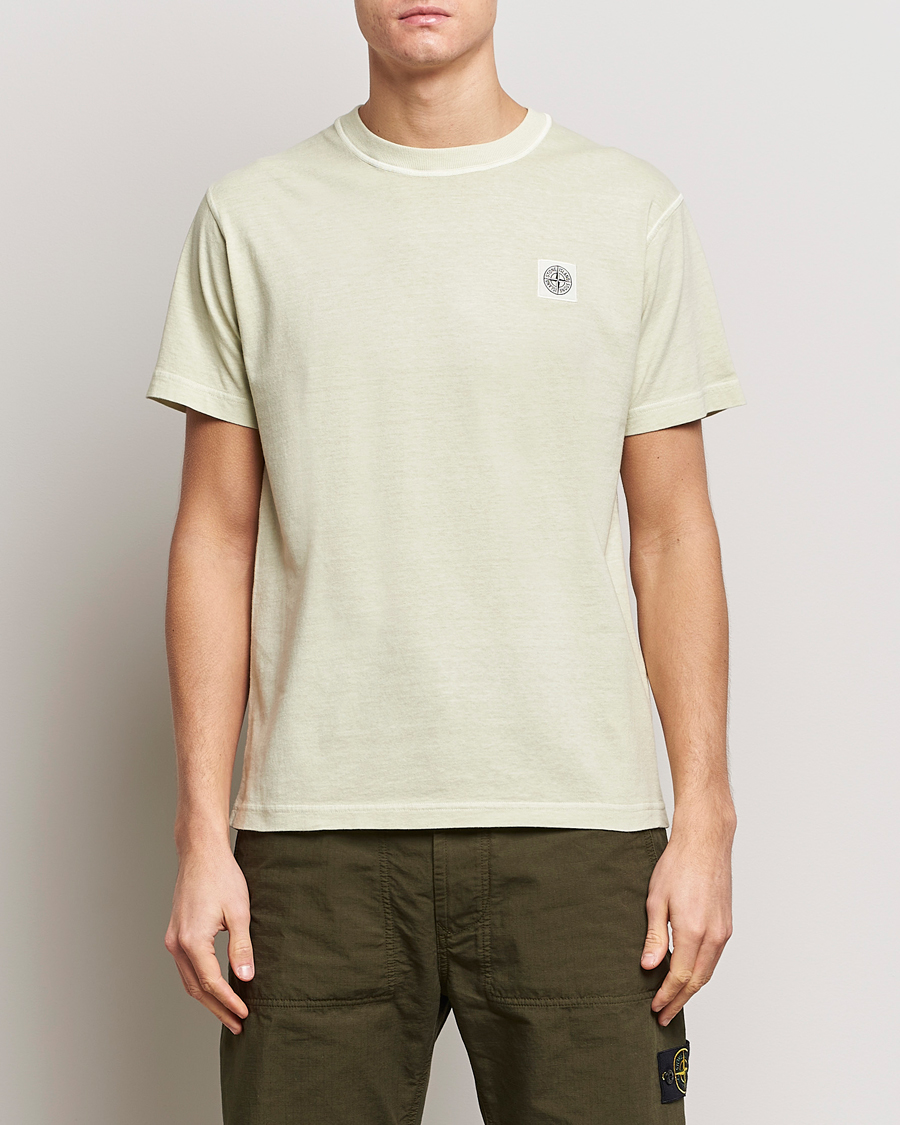 Mies | T-paidat | Stone Island | Organic Cotton Fissato Effect T-Shirt Pistachio