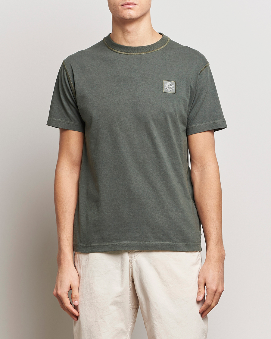 Men |  | Stone Island | Organic Cotton Fissato Effect T-Shirt Musk