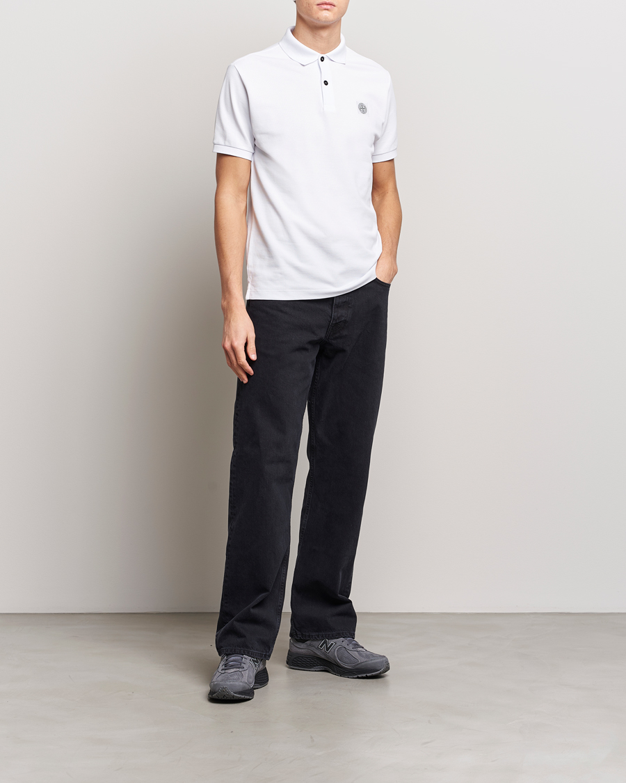 Mies | Pikeet | Stone Island | Organic Cotton Polo White