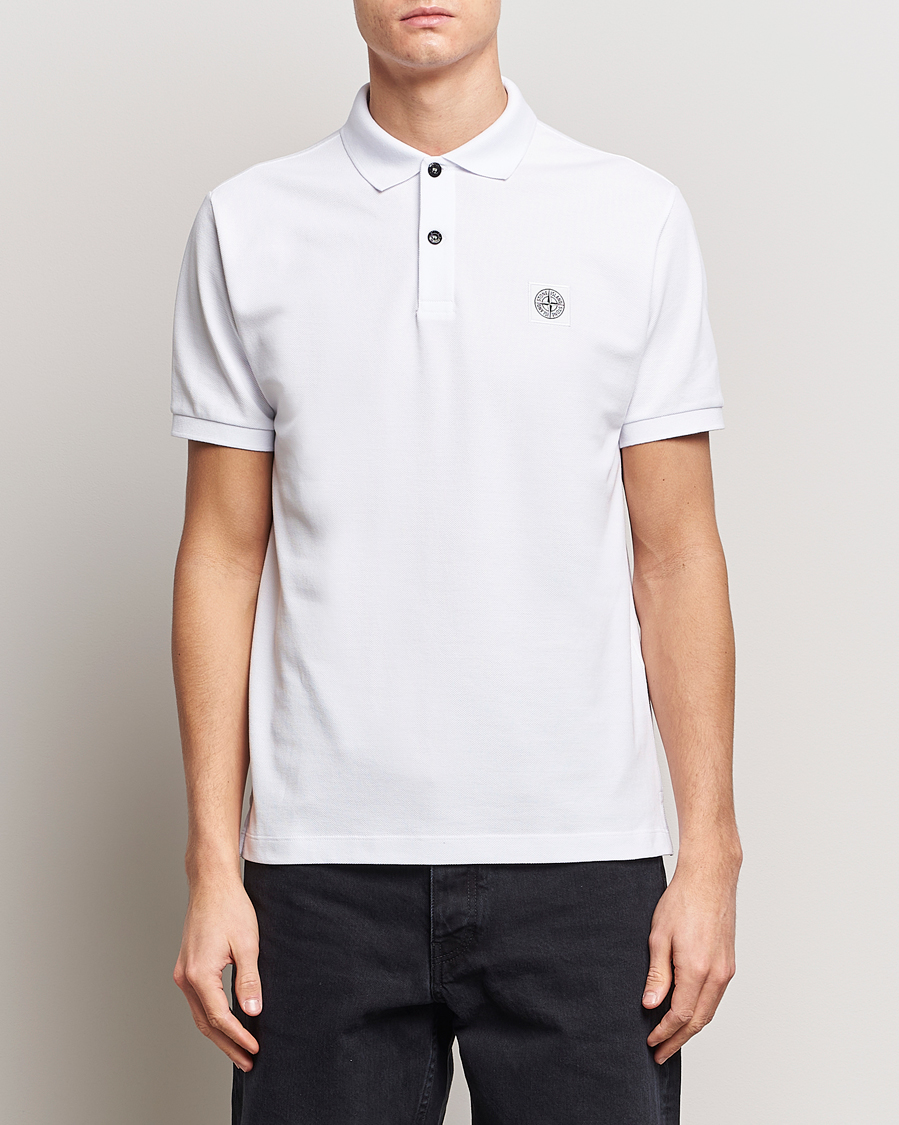 Mies | Pikeet | Stone Island | Organic Cotton Polo White