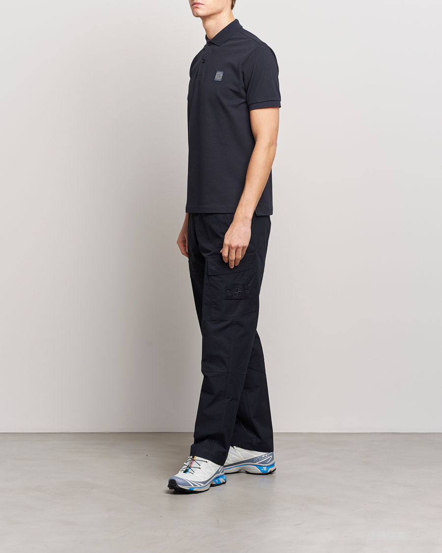 Mies | Pikeet | Stone Island | Organic Cotton Polo Navy Blue