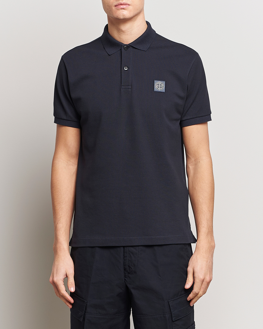 Mies | Pikeet | Stone Island | Organic Cotton Polo Navy Blue