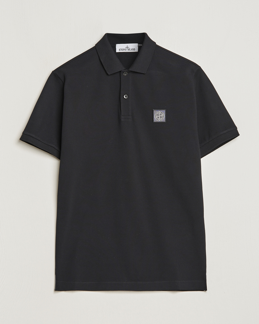 Mies | Pikeet | Stone Island | Organic Cotton Polo Black