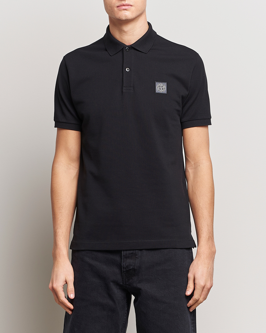 Mies | Pikeet | Stone Island | Organic Cotton Polo Black