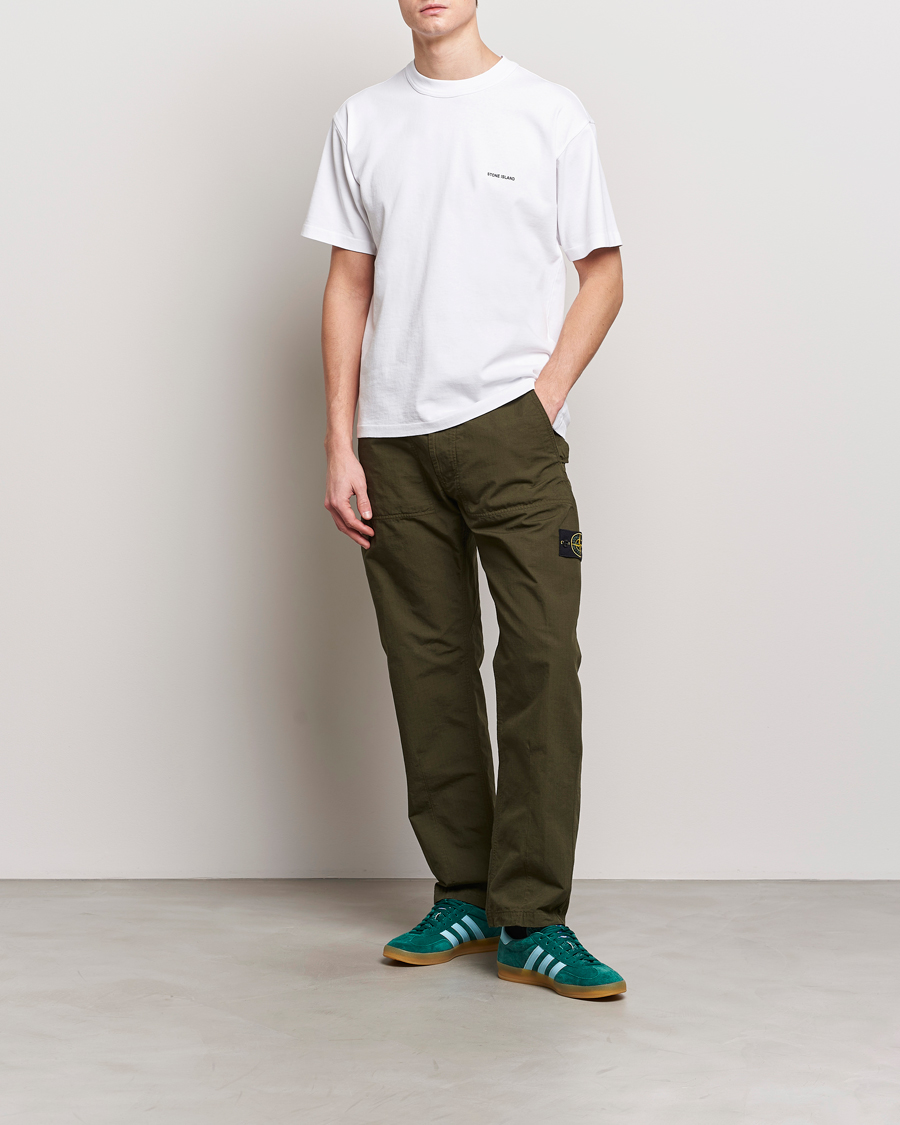 Mies | T-paidat | Stone Island | Cotton Jersey Small Logo T-Shirt White