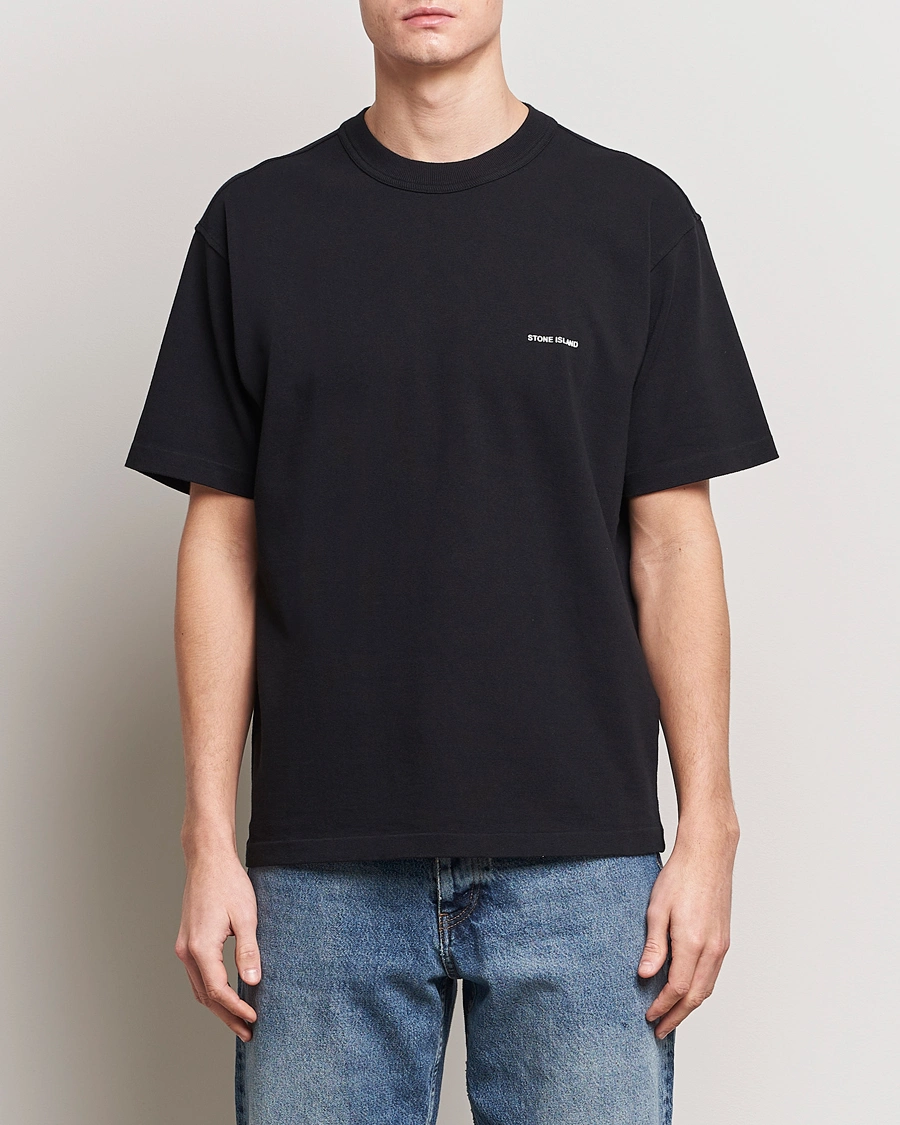Mies |  | Stone Island | Cotton Jersey Small Logo T-Shirt Black