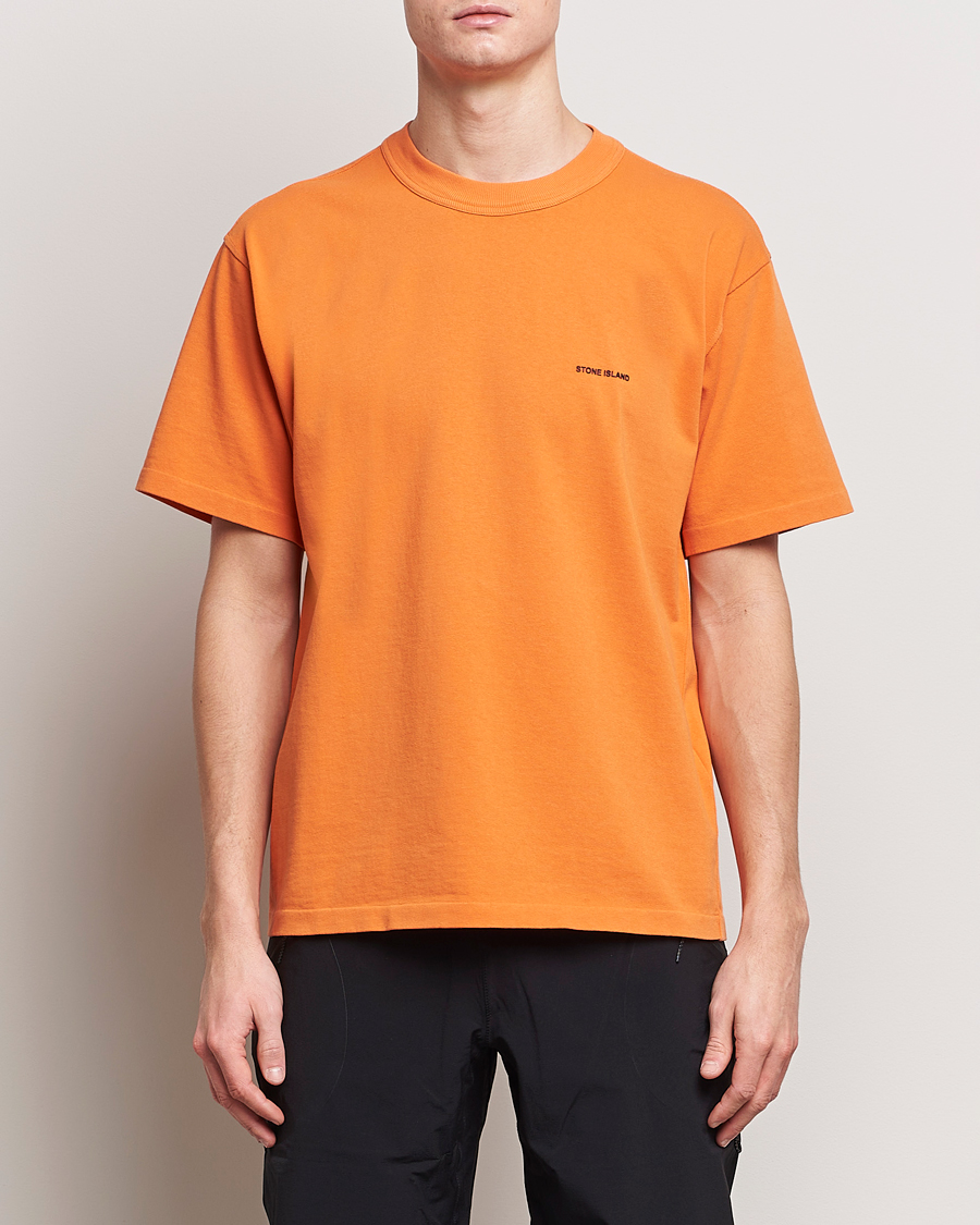 Mies | T-paidat | Stone Island | Cotton Jersey Small Logo T-Shirt Orange