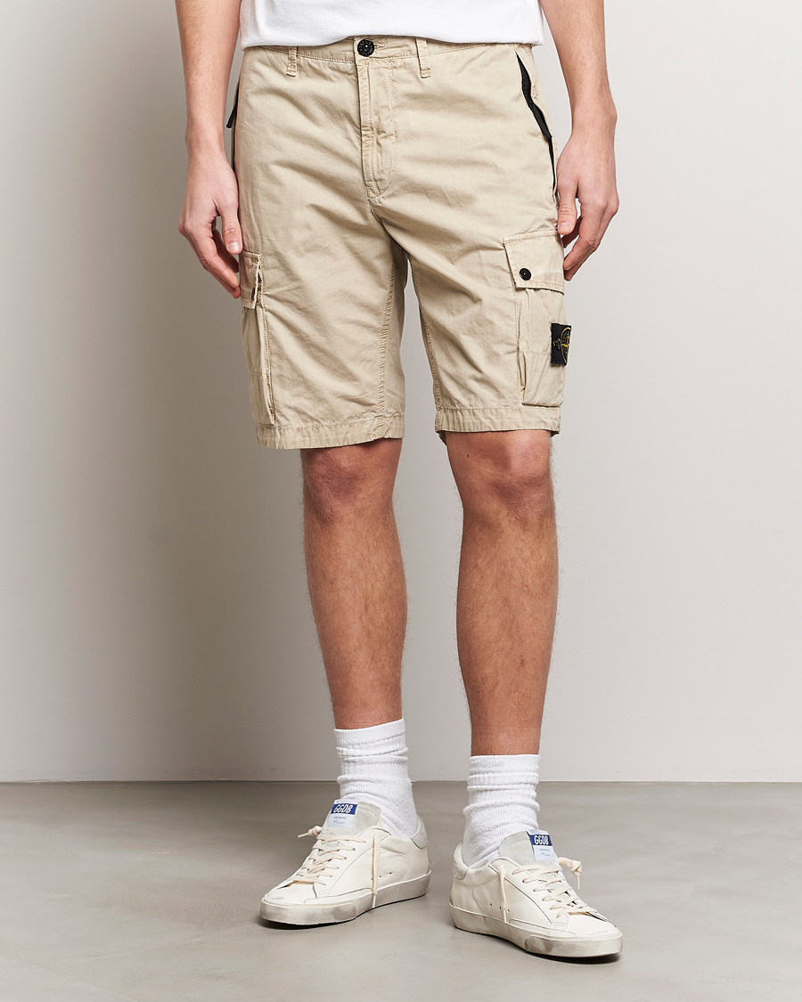 Mies | Shortsit | Stone Island | Brushed Cotton Canvas Cargo Shorts Sand
