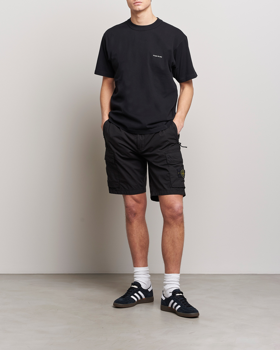 Mies | Shortsit | Stone Island | Stretch Cotton Tela Regular Fit Cargo Shorts Black